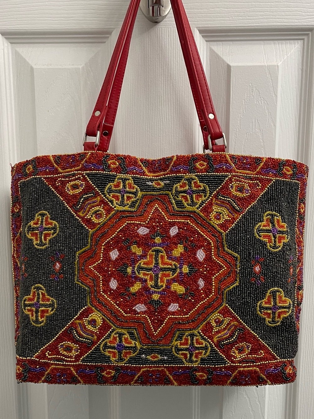 Christina Full Beaded Rare Tote Bag